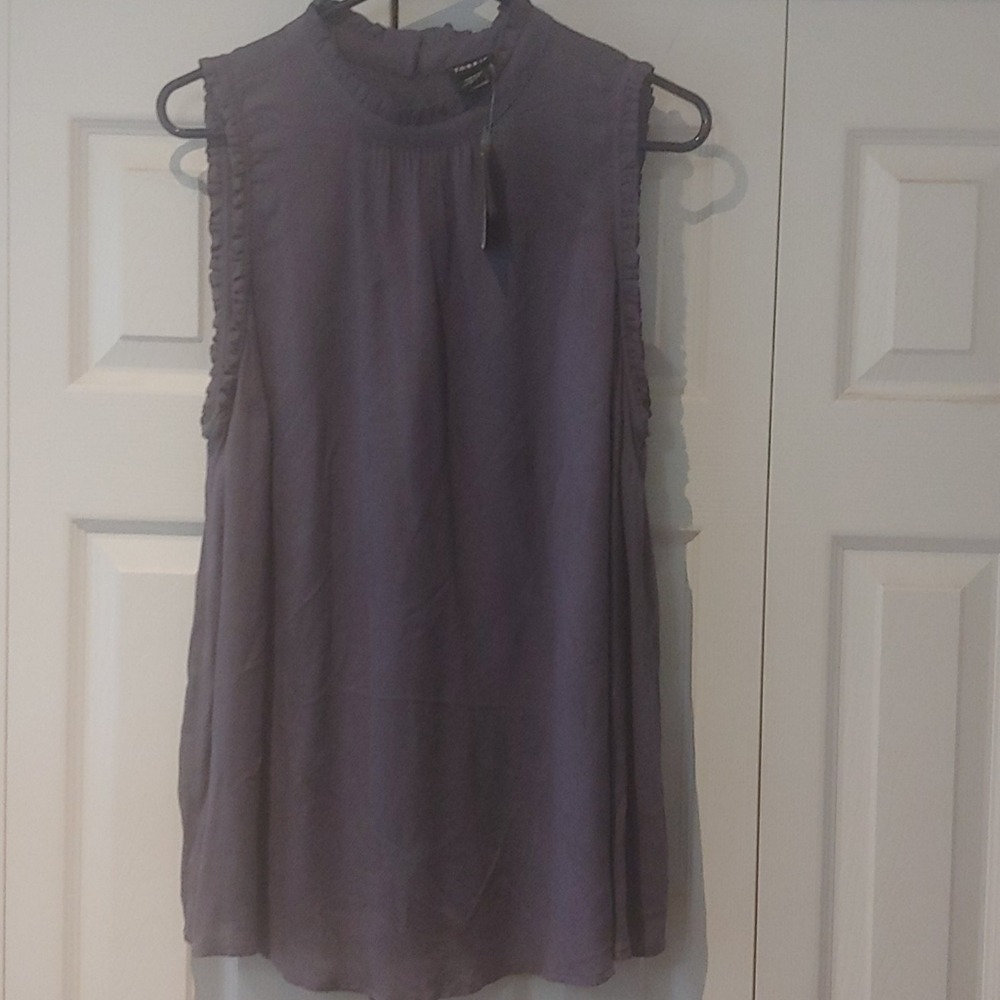 Torrid Gray Ruffle Tank
